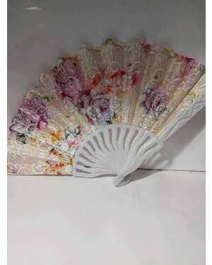 Веер складной ручной тканевый.